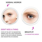 Magnifying Make Up Mirror 15x 6 Inch Round Large View Easy Suction Cup Mount Us