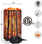 Himalayan Salt Lamp  Salt Rock Lamp Natural Night Light In Forest Design Metal B