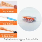 90pc For Wago 221 Electrical Connectors Wire Block Clamp Terminal Cable Reusable