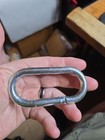 Steel Oval Carabiner Snap Hook 4  X 2  Plated  Stainless 