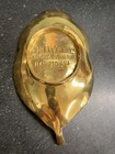 Vintage Brass Elm Leaf 384 Colonial Virginia Hampton Tray Dish Bowl 10   x5   usa