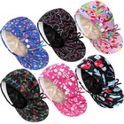 Extra Large Satin Lined Scrub Caps For Women - 6 Pcs Adjustable Surgical Hats  L