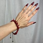 Vintage Y2k Natural Small Branch Red Coral Bracelet Black Adjustable Cord