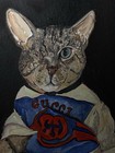 Custom Hand Painted Pet Portrait Painting     Dog Cat Memorial Art not Framed 