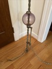 Antique Lightning Rod 52    With Purple Glass Ball Tripod Base