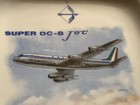 Vintage Alitalia Airline Dc-8 Jet Ashtray Made In Italy Porcelain Plate