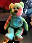 Retired Vintage 1993 Ty Beanie Bear Baby Garcia  grateful Dead  - Multicolor 