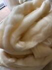 2lb On Sale Wool Roving - Natural White Corriedale Wool Top Fiber