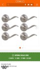 Defiant Naples Satin Nickel Passage Hall Closet Door Handle Contractor 6 Pack