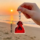 Obsession Keychain Bagcharm Roses Freaky Nikki Bear Curry Barker Movie Rare