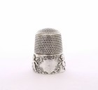 Antique Simons Bros Sterling Silver Thimble Size 12 Cherub Angel