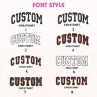 Custom Text Embroidered Sweatshirt Custom Embroidered Varsity Text Shirt