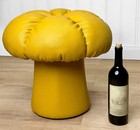 Mid-century Yellow Pedal Tuft Mushroom Seat Ottoman