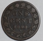 1890-h Canada Large Penny 1890 H  Low Mintage Year Item  2806