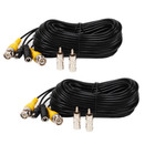 8x 10ft Video Power Cable Security Camera Bnc Cctv Dvr Surveillance Wire Cord