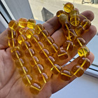Natural Baltic Amber Islamic Prayer Rosary Honey Color 61g  33 Beads Tasbih