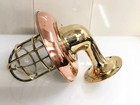 Nautical Arched Bulkhead Brass Wall Sconce Ship Light With Copper Shade 2pcs