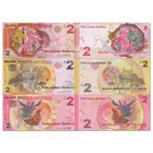 Set 3 Pcs  Silver Reserve Australia 2 Lunar Dollars  2015-17  In Folder  Unc