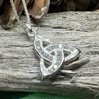 Trinity Knot Necklace Celtic Irish Scottish Jewelry Ladies Pendant Gift 925
