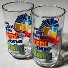 Pair Vintage Diet Pepsi Uh Huh You Got The Right One Baby Drinking Glasses 5 