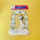2 Vintage Honeycomb Table Decoration Centerpiece Wedding Bride Groom 70s Amscan 
