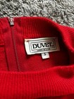 Vintage 1970   s Duvet Acrylic Zip Up Top Red Ladies Small-mid Century