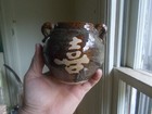 Chinese Hand Thrown Pottery Jar With Applied Handles Chinese Characters