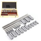 Keyway Broach Kit 22 Pcs Keyway Broach Set Collared Bushing Shim Set Fitted Box