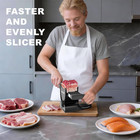 Manual Meat Slicer Stainless Steel Cutter Adjustable Thickness Kitchen