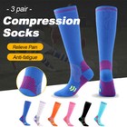 Compression Socks For Men   Women  3 Pairs  Graduated Compression Knee High