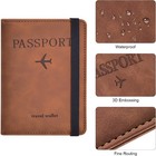 Rfid Blocking Leather Passport Holder Wallet Cover Case Travel For Men And Women