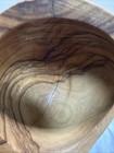 Vintage Hand Carved Olive Wood Ladle 11 5    Rustic Primitive Decor As Is  cracks 