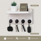 Key Holder Wall Mount 8 5 Inch Small Home Decor Wooden Wall Organizer With 4 Hoo