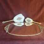 Vintage Matson Gold Plate 3pc Vanity Set