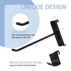 50 Pc 6 Inch Black Heavy Duty Gridwall Hooks For Grid Wall Panel Display