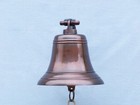 Antiqued Copper Hanging Ships Bell 9 