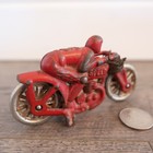 Antique Toy Cast Iron     Pea Shooter Racer Hubley Motorcycle Red Speed