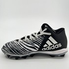 Adidas Freak Md Zubaz Boys Size 6y Black White Zebra Running Football Cleats