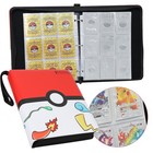 900 Card Pocket Binder 9 Pockets Trading Cards Album Folder - Pokemon Tail Red
