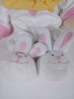    vintage Playskool Jammie Pies Doll Bunny Slippers 1980s Plush Faded Logo Slippe