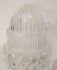 Vintage Art Deco Torpedo-tubular Style Light Shade - Clear Textured Glass - Rare