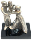 Vntg Family Figurine Sculpture Signed By L Chanin Israel Judaism Jewish Judaica