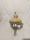 Antique vtg 1930s-40s Art French Style Brass Victorian Ceiling Light Fixture 