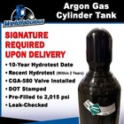 125 Cu ft 100  Argon Tank Welding Gas Cylinder Cga 580 - Full