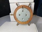 West German Vintage Selsi Barometer Captains Wheel Style Wall Mount Wood Case