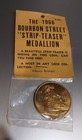 Mardi Gras Bourbon Street Strip Teaser Medallion 1966  Heavy Bronze