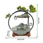 Water Fountain Led Tabletop Indoor Fake Plants Waterfall Zen Decor With Mist