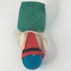 Vintage Christmas Decor Pixie Elf Gnome Happy Dwarf Blue Red Belt Poseable Arms