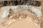 2 Vintage Fur Collars 3 1 2  X 27    3  X 25  And A 3 1 2  X 60  Cut From A Coat