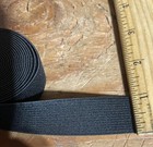 2 Yards - Black Knitted Elastic Roll - 1   Wide Mask Stretchy - Inch Band Usa